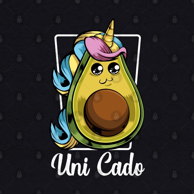 Avocado - Uni Cado - Cute Kawaii Unicorn Magical Vegan by Lumio Gifts